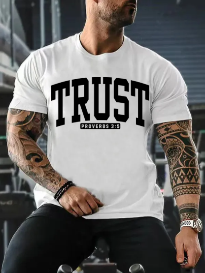 Trust In The Lord Jesus God Christian Cotton T-Shirt