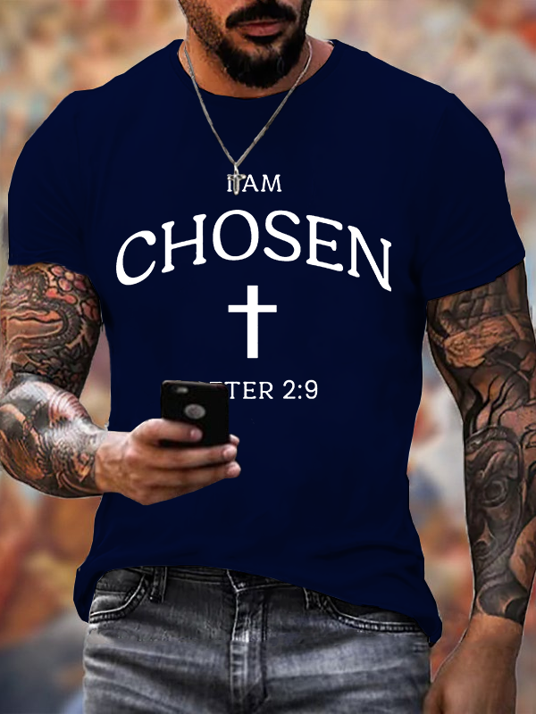 I Am Chosen Jesus God Christian Cotton T-Shirt