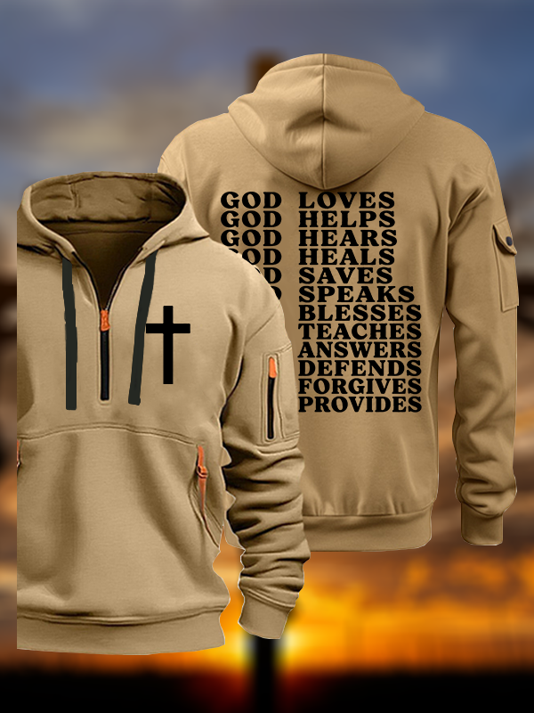 God Loves Jesus God Christian Zipper Hoodies