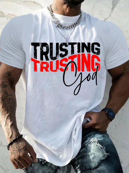 Trust God Jesus God Christian Cotton T-Shirt