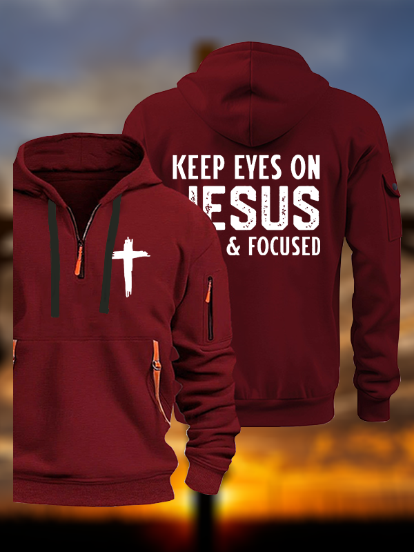 Keep Eyes On Jesus Fixed And Focused Jesus God Christian Zipper Hoodies