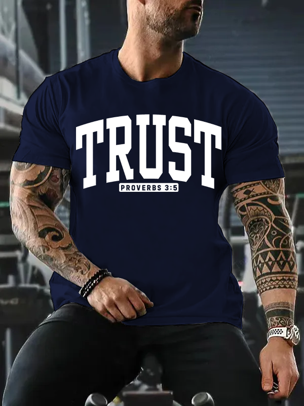 Trust In The Lord Jesus God Christian Cotton T-Shirt