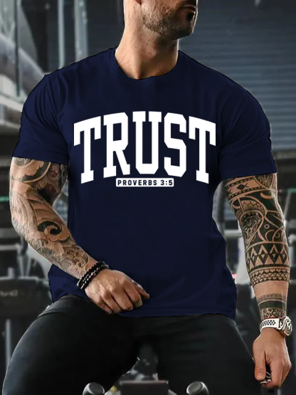 Trust In The Lord Jesus God Christian Cotton T-Shirt