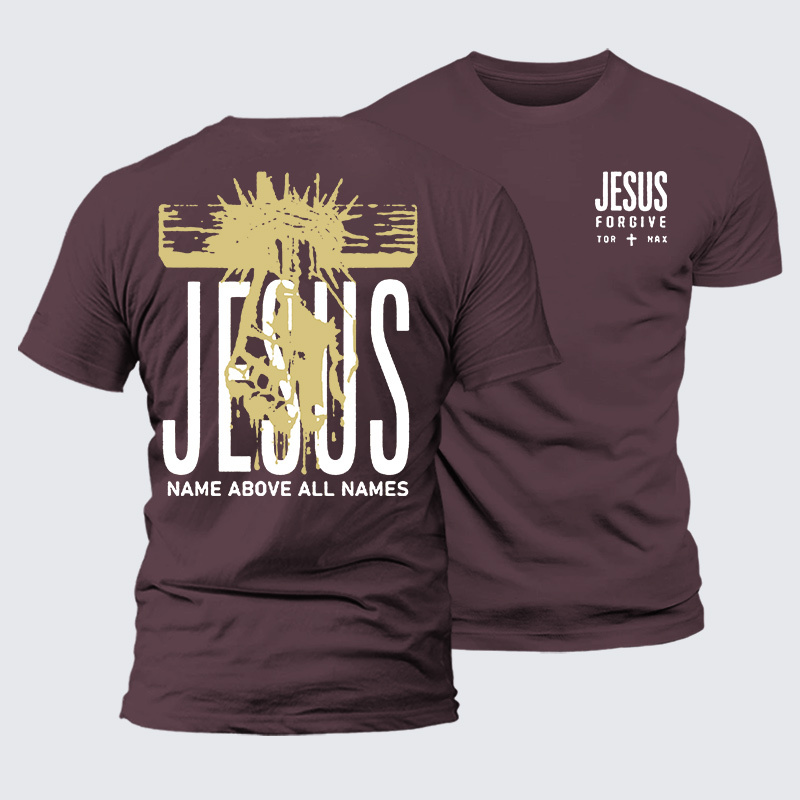 Jesus Name Above All Names Jesus God Christian Premium Mercerized Cotton Tee
