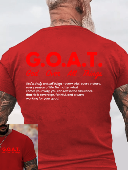God Over All Things Jesus God Christian Cotton T-Shirt