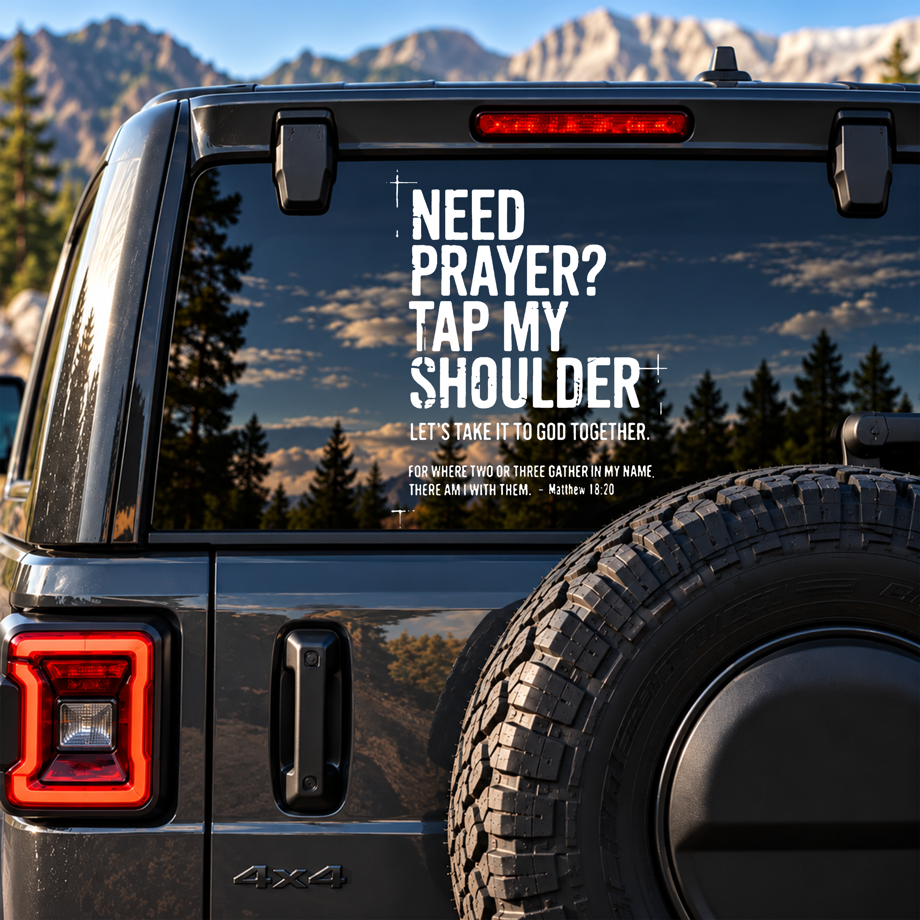 Car & Truck Vinyl Decals  - Need Prayer Tap My Shoulder   