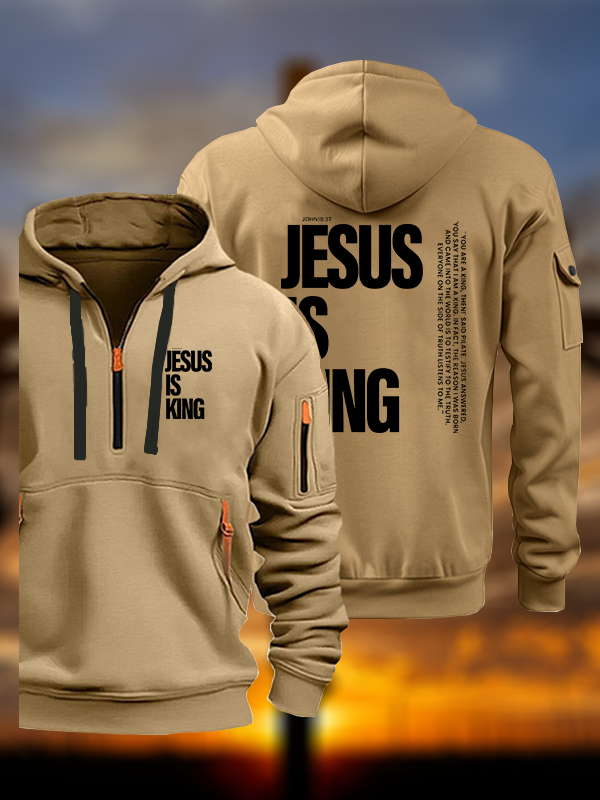 Jesus Is King Jesus God Christian Zipper Hoodies