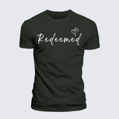 Redeemed Jesus God Christian Premium Mercerized Cotton Tee