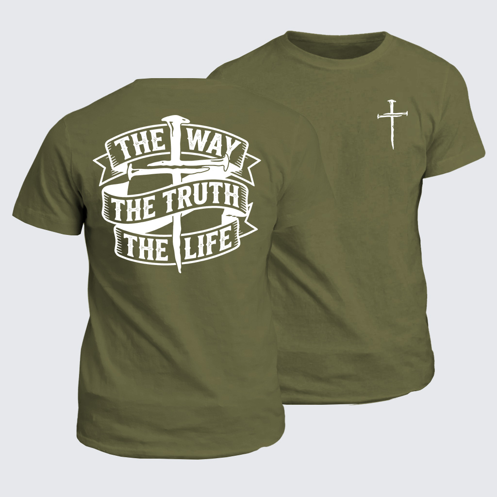 Jesus The Way The Truth The Life Jesus God Christian Cotton T-Shirt