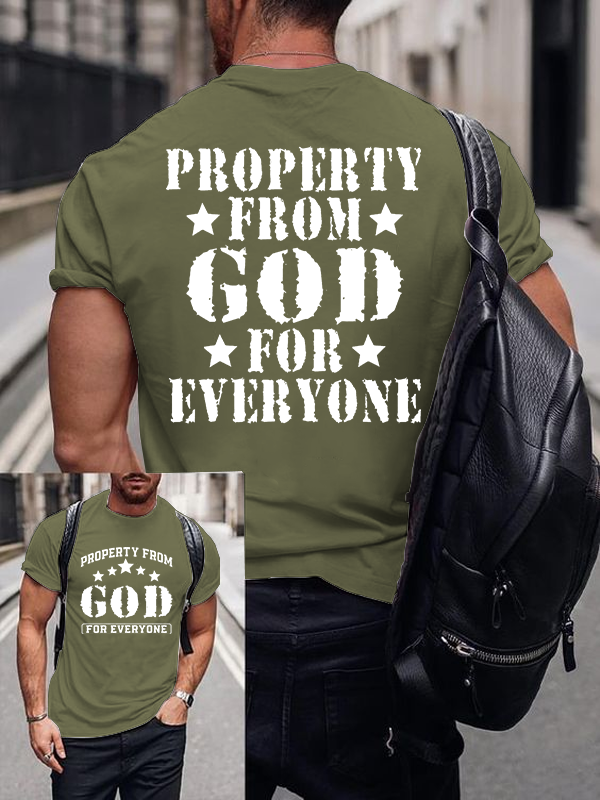 Prorerty From God For Everyone Jesus God Christian Cotton T-Shirt