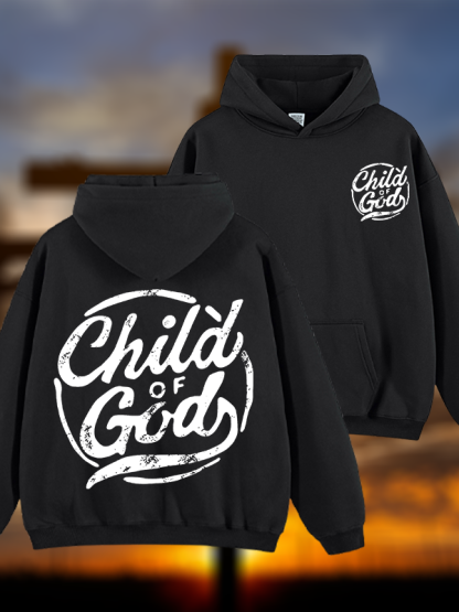 Child Of God Jesus God Christian Plush Fleece-Lined Hoodie