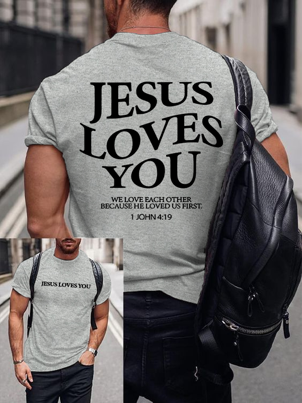 Classic Cotton Tee - Jesus Loves You -soulsbelief