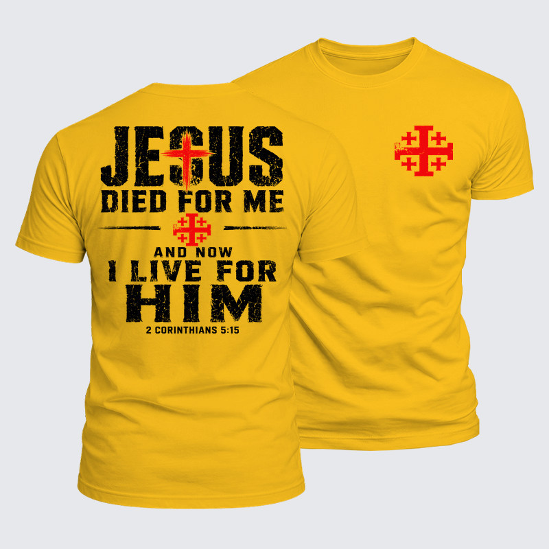 Luxe Mercerized Cotton Tee - Jesus Died For Me And Now I Live For Him