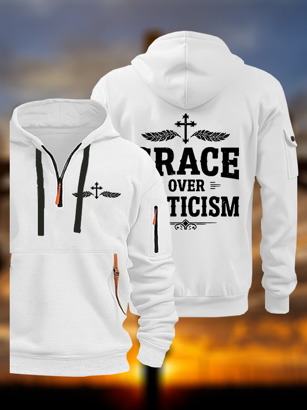 Grace Over Criticism Jesus God Christian Zipper Hoodies