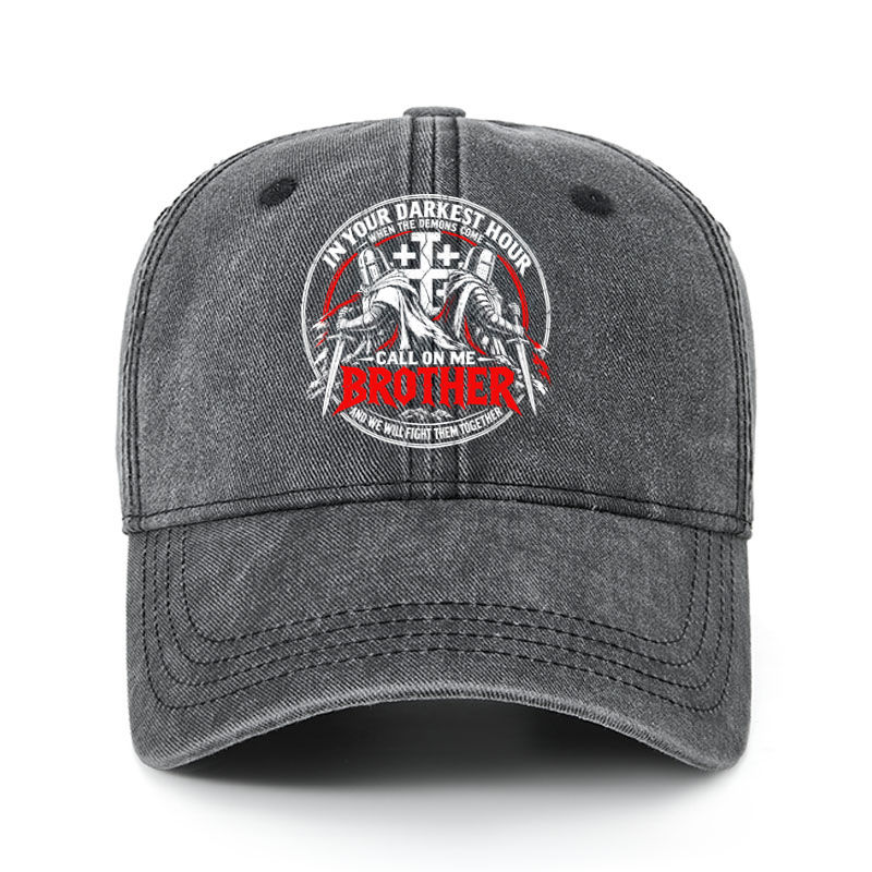 Heritage Washed Cap - Call On Me Brother – Knights of Faith