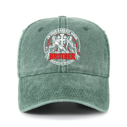 Heritage Washed Cap - Call On Me Brother – Knights of Faith
