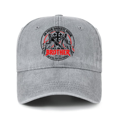 Heritage Washed Cap - Call On Me Brother – Knights of Faith