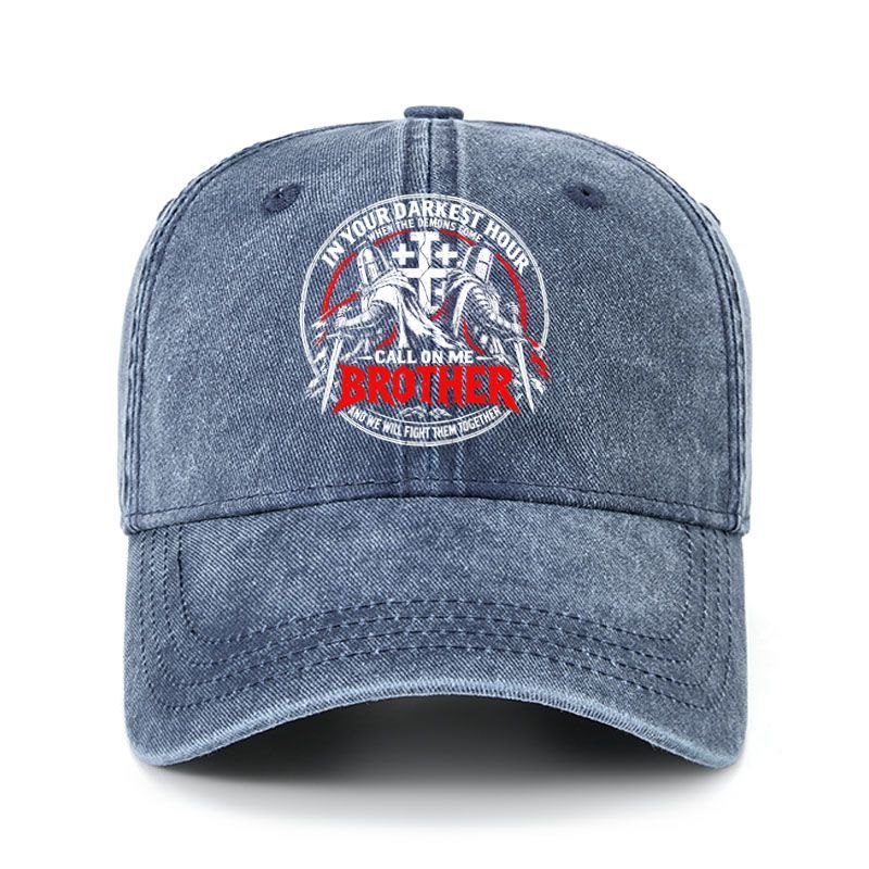 Heritage Washed Cap - Call On Me Brother – Knights of Faith