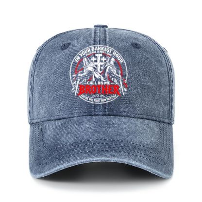Heritage Washed Cap - Call On Me Brother – Knights of Faith
