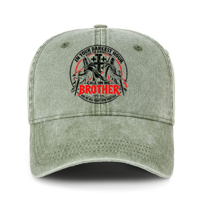 Heritage Washed Cap - Call On Me Brother – Knights of Faith