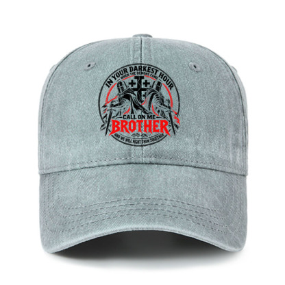 Heritage Washed Cap - Call On Me Brother – Knights of Faith