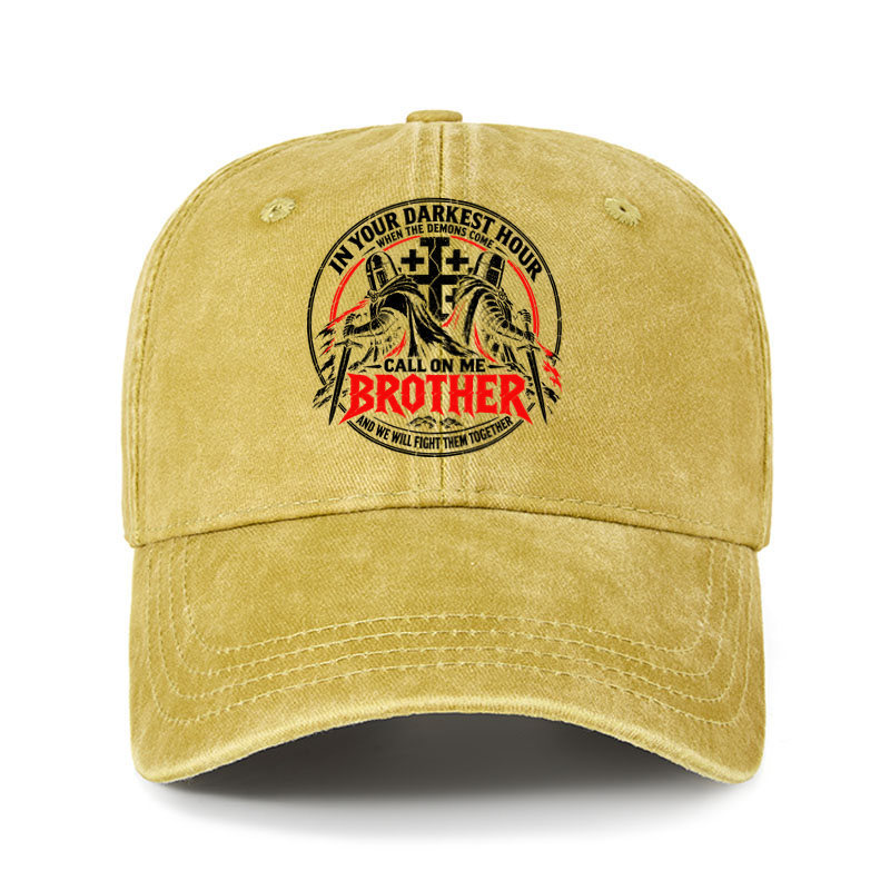 Heritage Washed Cap - Call On Me Brother – Knights of Faith