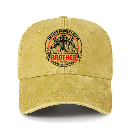 Heritage Washed Cap - Call On Me Brother – Knights of Faith