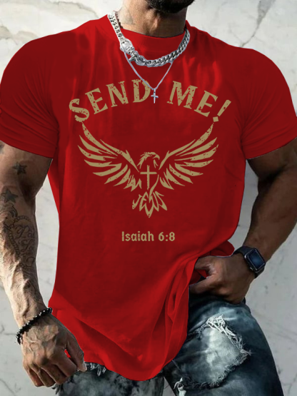 Send Me Isaiah 6:8 Jesus God Christian Cotton T-Shirt