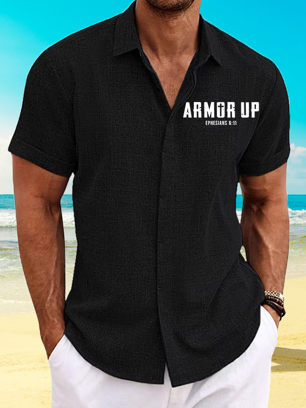 Armor Up Jesus God  Christian Short Sleeve Shirt