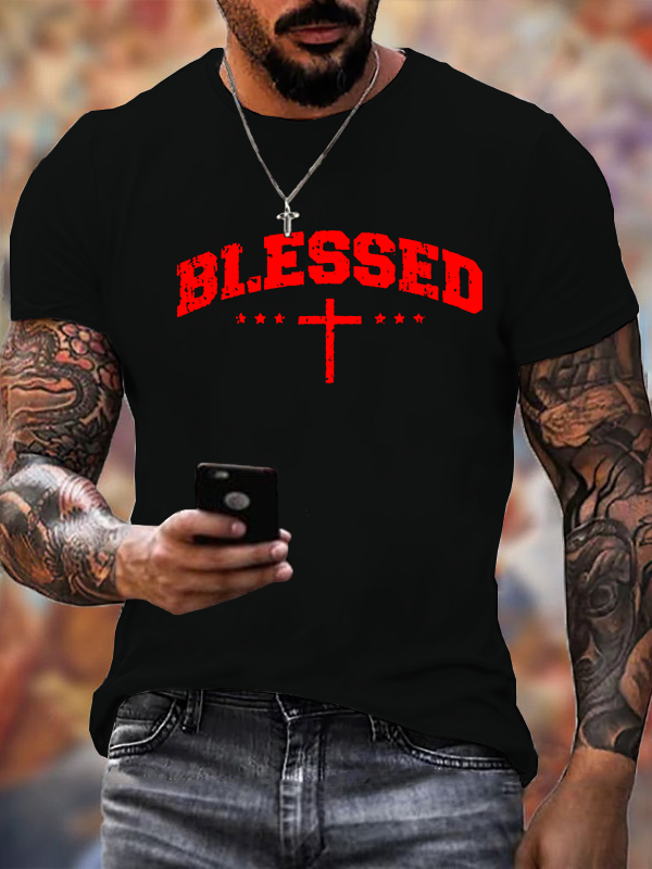 Blessed Cross Cotton  T-Shirt