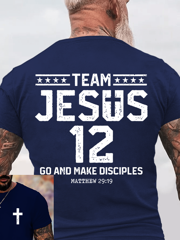 Team Jesus 12 Christian Cotton T-Shirt