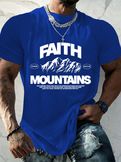 Faith Can Move Moubtains Christian Cotton T-Shirt