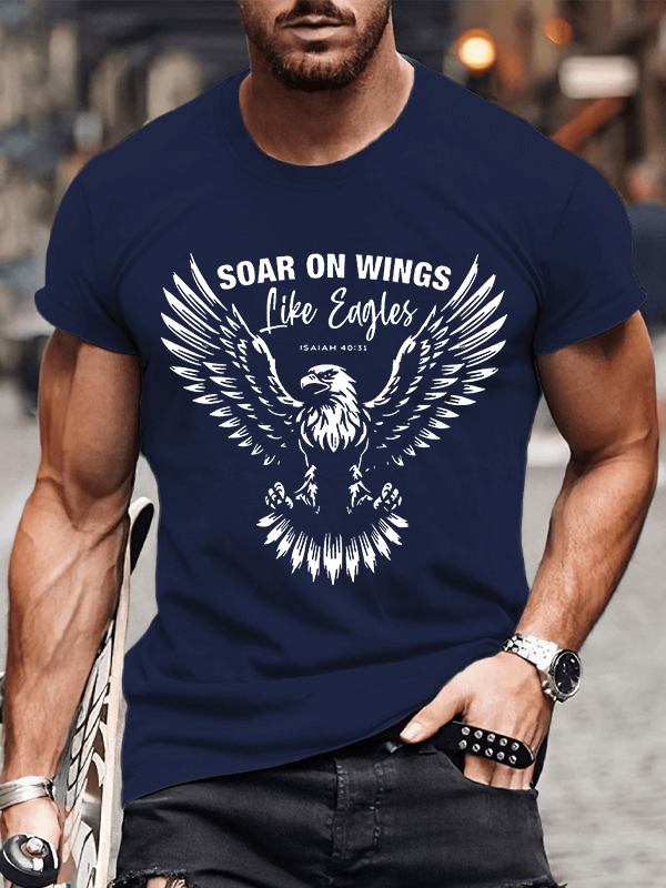 Soar On Wings Christian Cotton T-Shirt