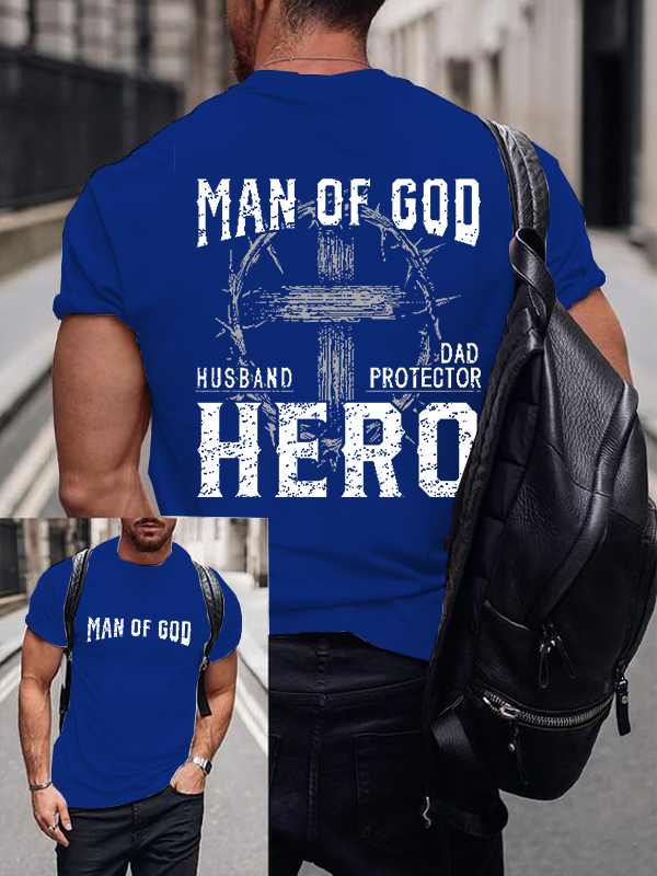 Man of God Christian Cotton T-Shirt