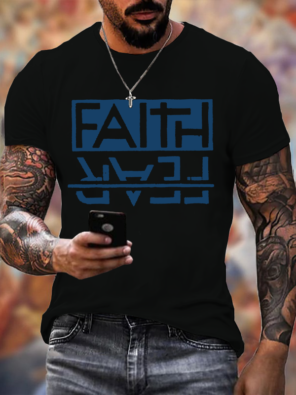 Faith Over Fear Christian Cotton T-Shirt