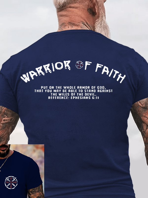 Warrior of Faith Christian Cotton T-Shirt
