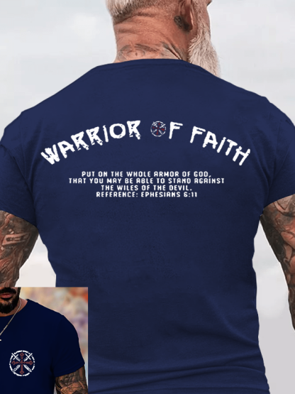 Warrior of Faith Christian Cotton T-Shirt