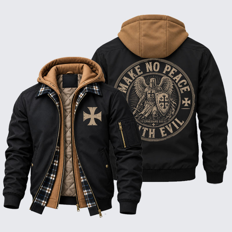 Lift Heavy Pray Hard Christian Hooded Bomber Jacket-soulsbelief