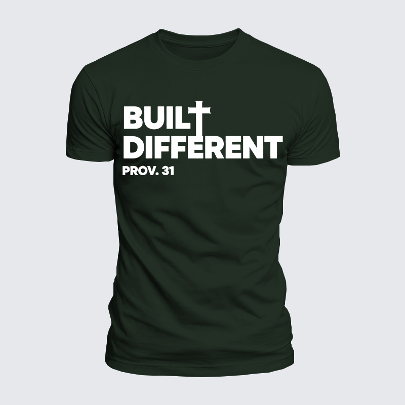 Built Different Proy 31 Jesus God Christian  – Luxe Mercerized Interlock Cotton Tee