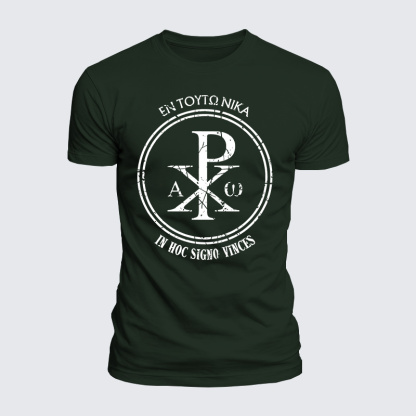 In This Sign Conquer Jesus God Christian  – Luxe Mercerized Interlock Cotton Tee