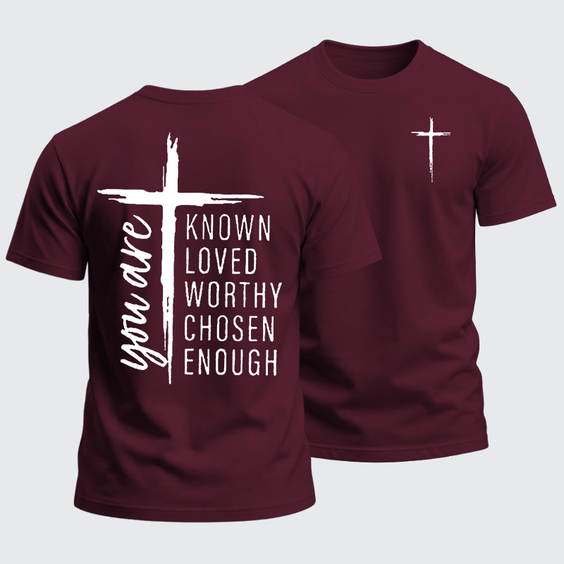 [Copy]Heavyweight Cotton Tee - You Are Known Loved Worthy Chosen Enough