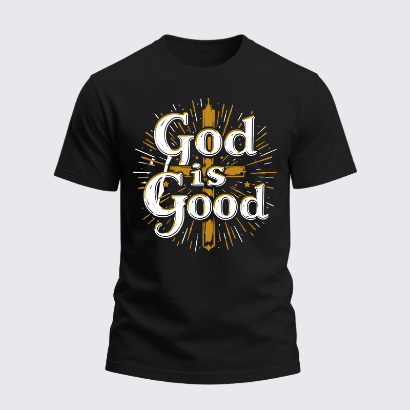 Man Of God Husband Dad Jesus God Christian Cotton T-Shirt