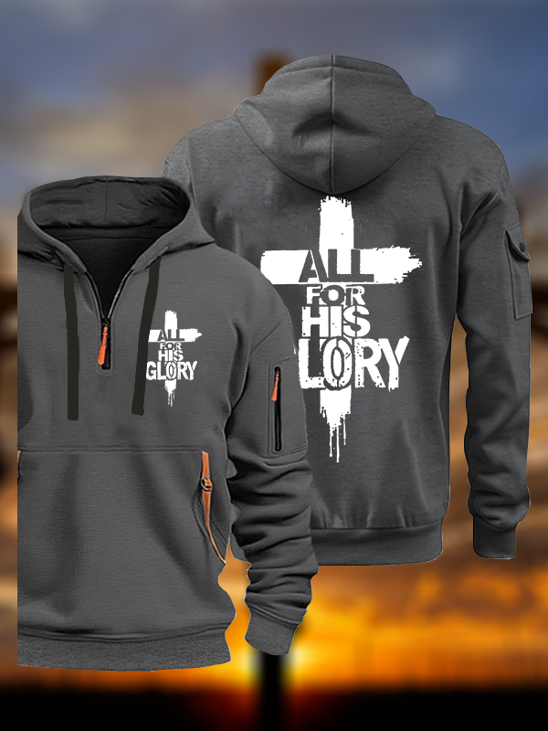 All For His Glory Jesus God Christian Zipper Hoodies