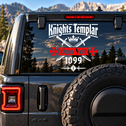 Car & Truck Vinyl Decals - Knights Templar Deus Vult