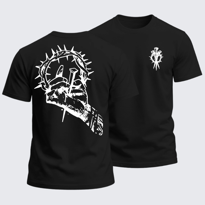 Heavyweight Cotton Tee - Jesus With Cross