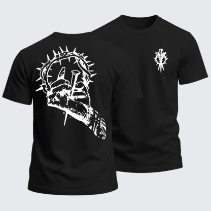 Heavyweight Cotton Tee - Jesus With Cross