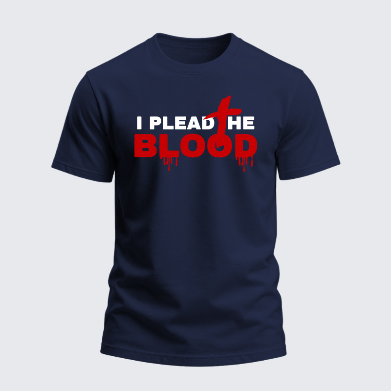 Heavyweight Cotton Tee - I Plead The Blood Of Jesus