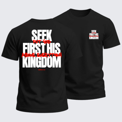 Heavyweight Cotton Tee - Seek First His Kingdom