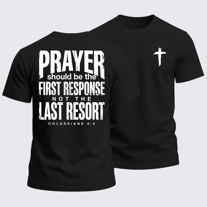 Heavyweight Cotton Tee - Prayer First Response