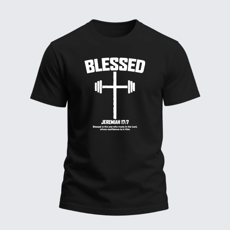 Heavyweight Cotton Tee - Blessed Cross